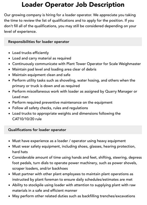 operate skid loader|wheel loader operator job description.